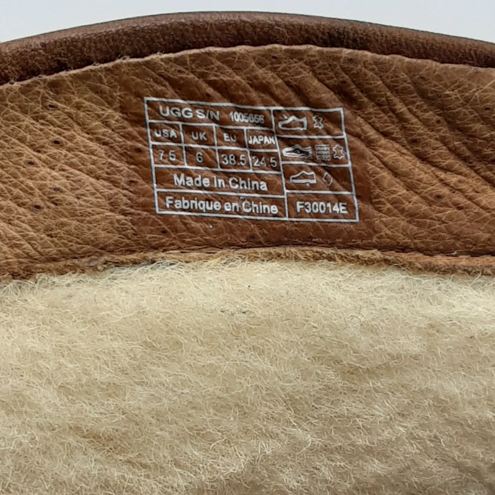 UGG Charlotte Brown Leather Ankle Boot.